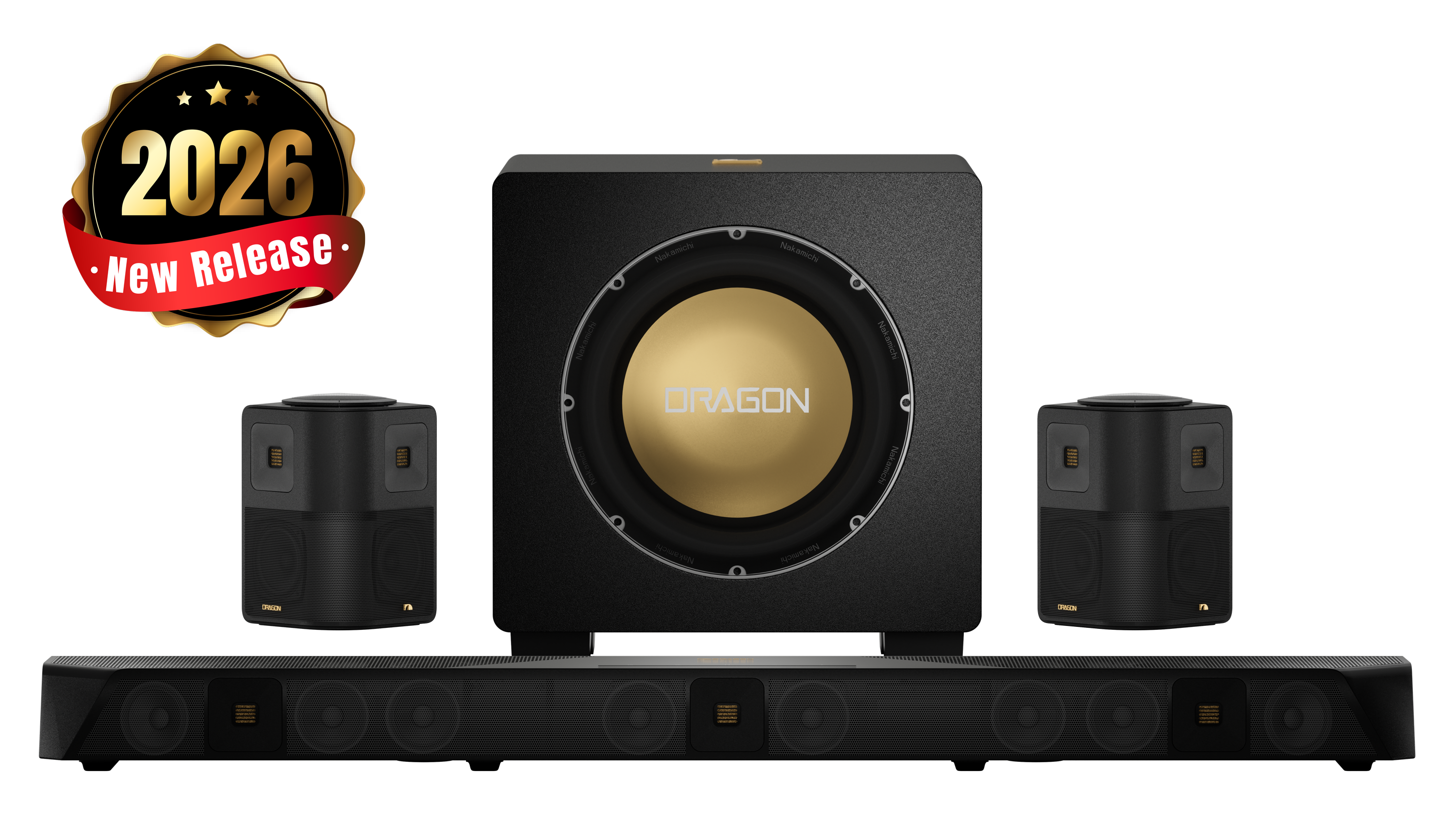 Nakamichi DRAGON Home Surround Sound System (With Single 12" Sub)