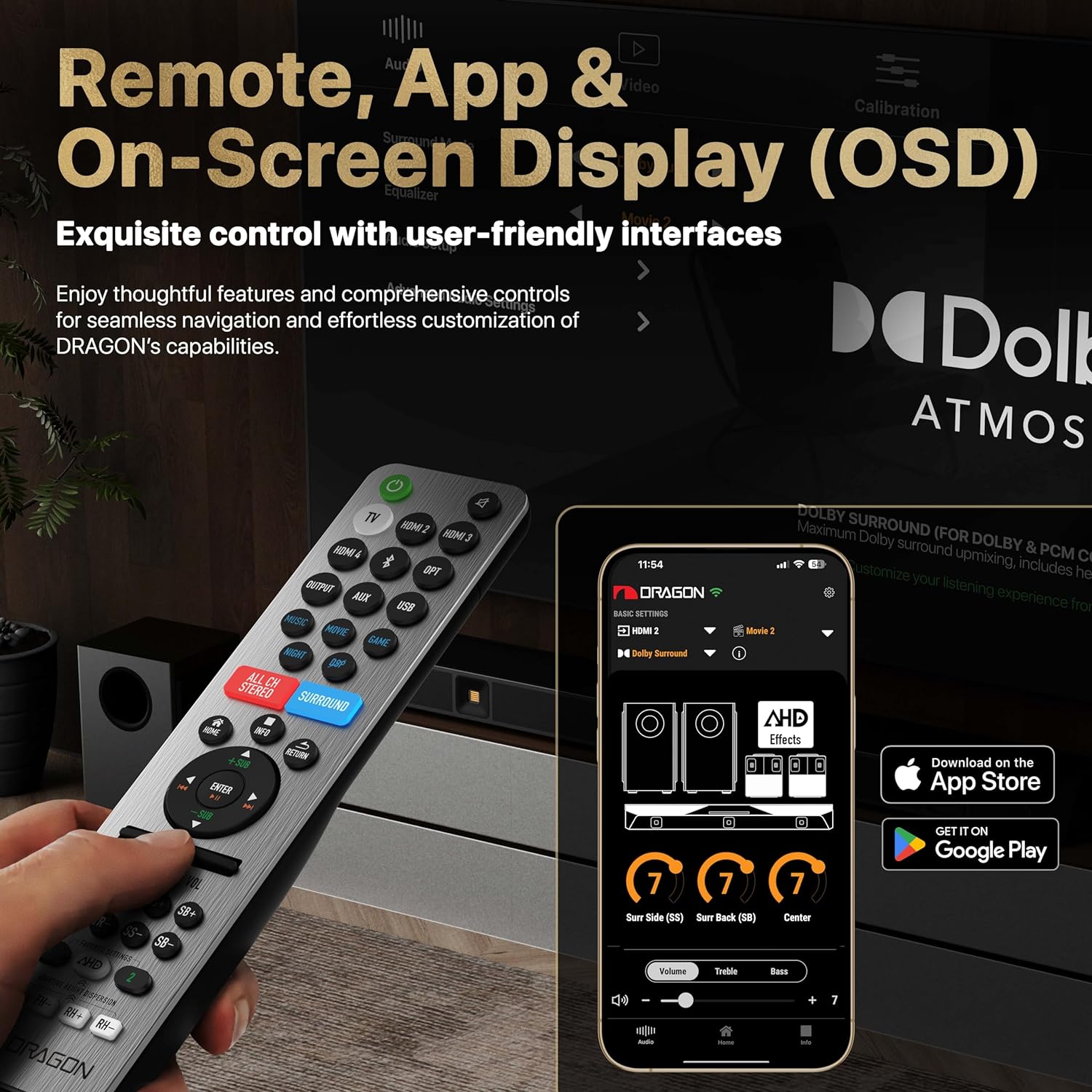 Nakamichi DRAGON Home Surround Sound System (With Dual-Opposing 8" Subs)