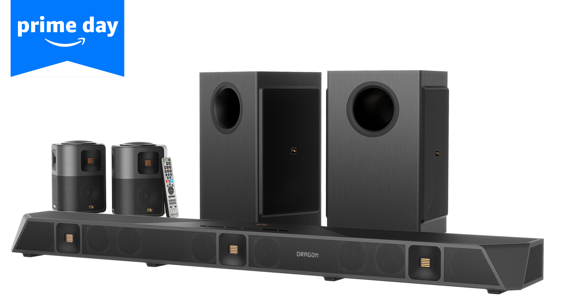 Nakamichi DRAGON Home Surround Sound System (With Dual-Opposing 8" Subs)