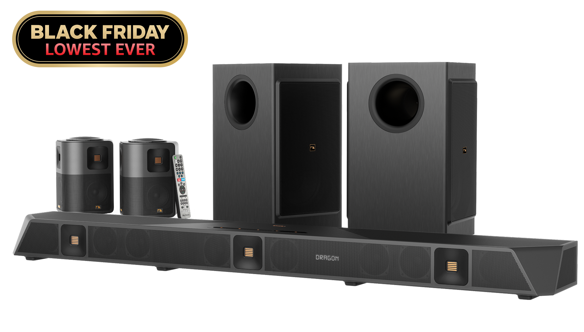 Nakamichi DRAGON Home Surround Sound System (With Dual-Opposing 8