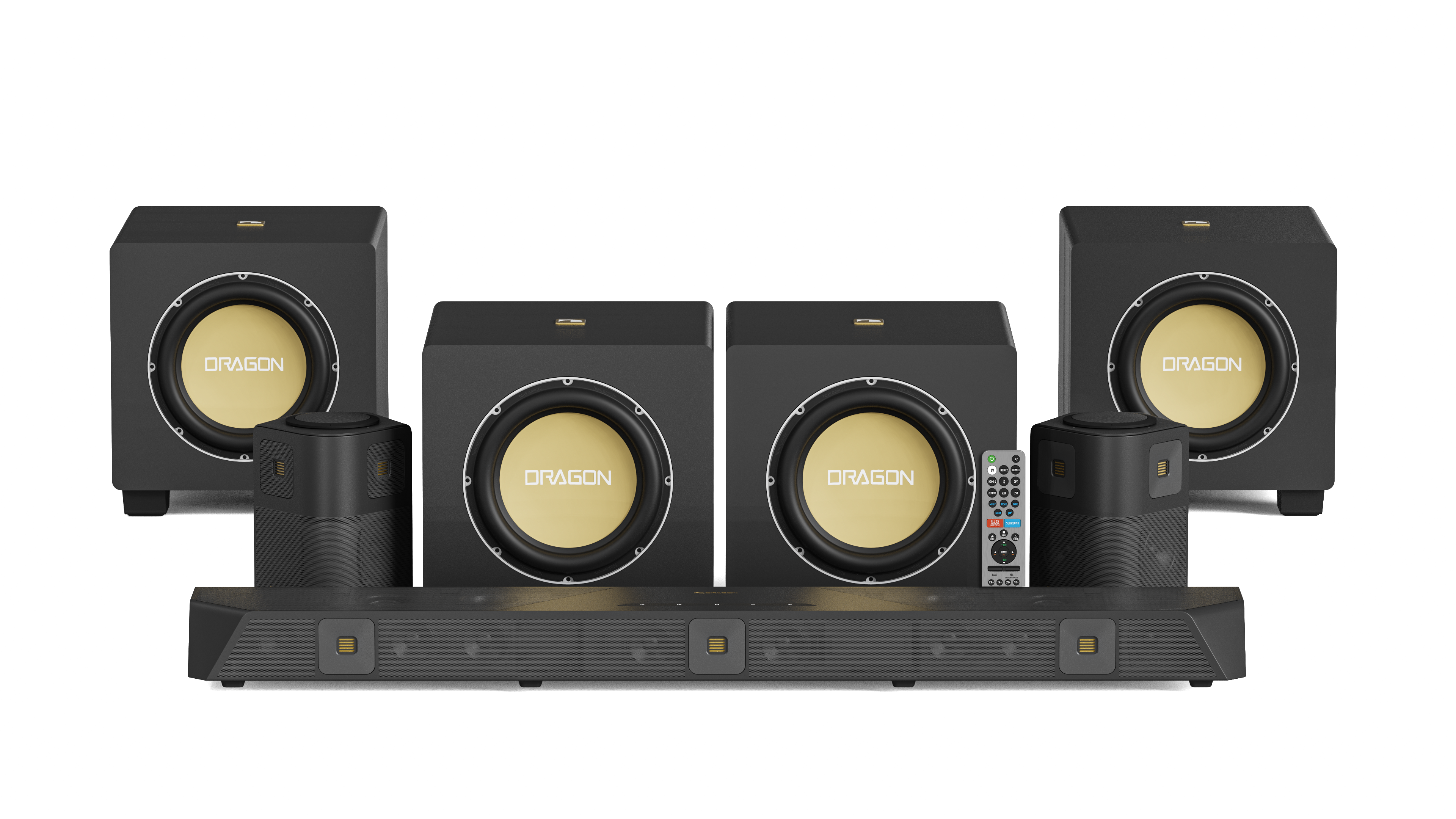 Nakamichi DRAGON Home Surround Sound System (With Quad 12" Subs)
