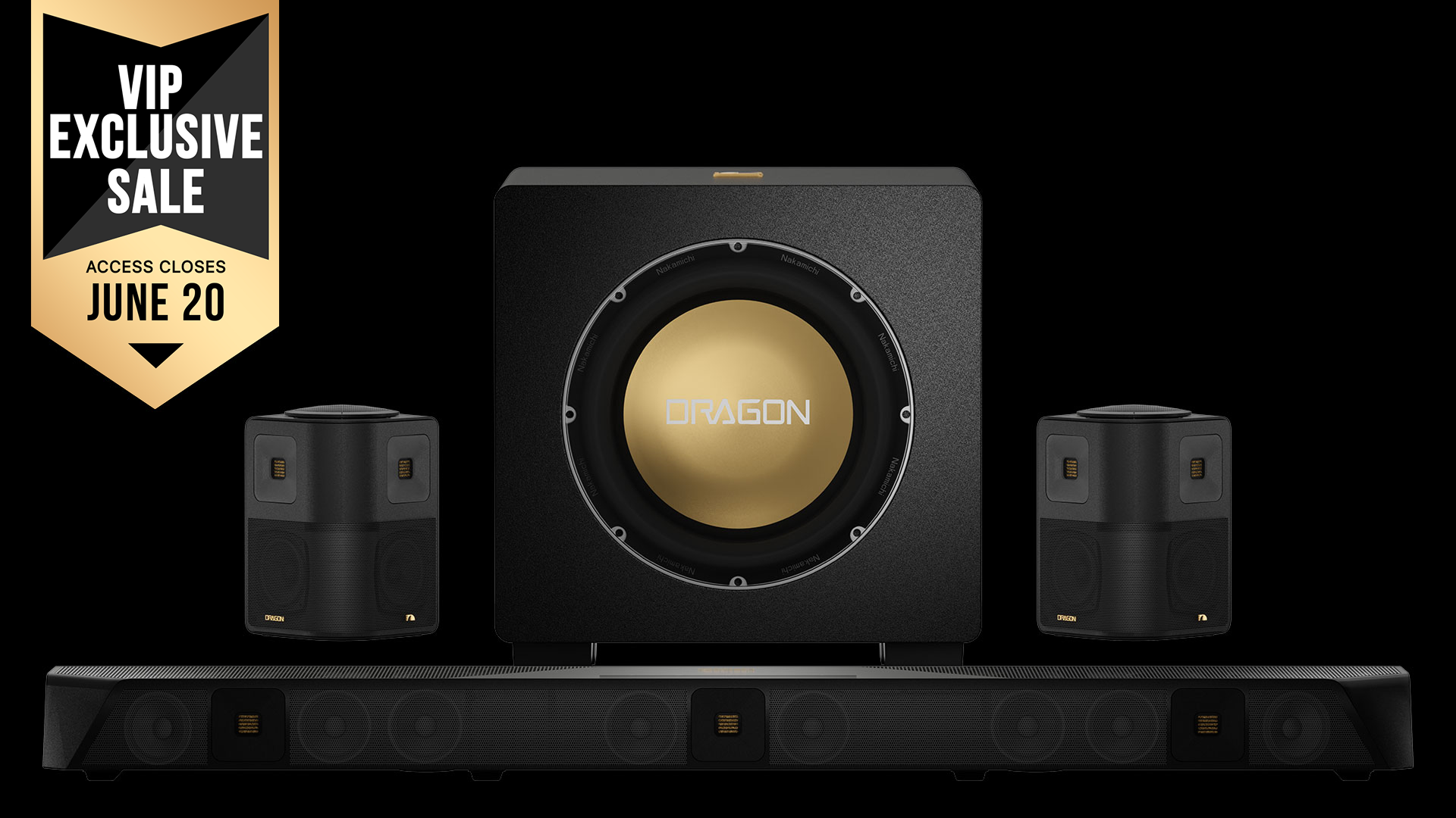 Nakamichi DRAGON Surround Sound System (With Single 12" Sub)