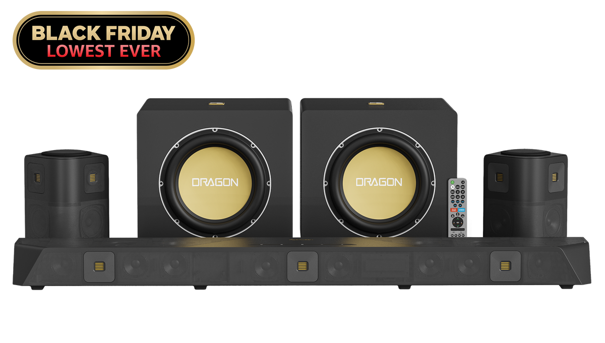 Nakamichi DRAGON Home Surround Sound System (With Dual 12" Subs), Black Friday