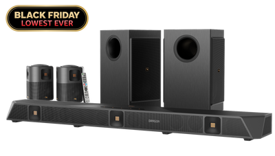 Nakamichi DRAGON Home Surround Sound System (With Dual-Opposing 8" Subs), Black Friday