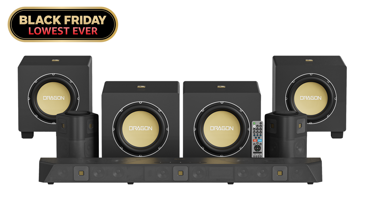 Nakamichi DRAGON Home Surround Sound System (With Quad 12" Subs), Black Friday